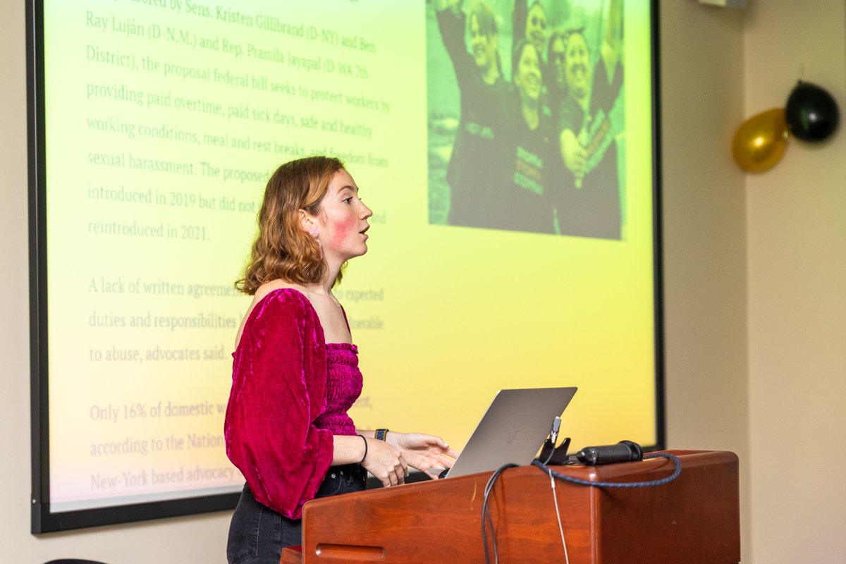 COMatBU's tweet photo. Congratulations to all our graduate students that completed their studies this semester! Last week, our journalism cohort presented their projects at our annual showcase event, which was a mix of a lecture talks, video trailers and powerpoint presentations. https://t.co/2iAhKFVq6F