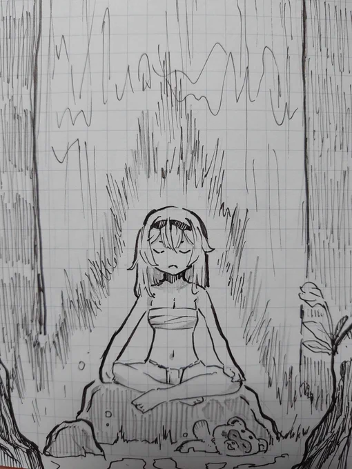 かわいい女の子を描きました。
#いろはにも絵を 