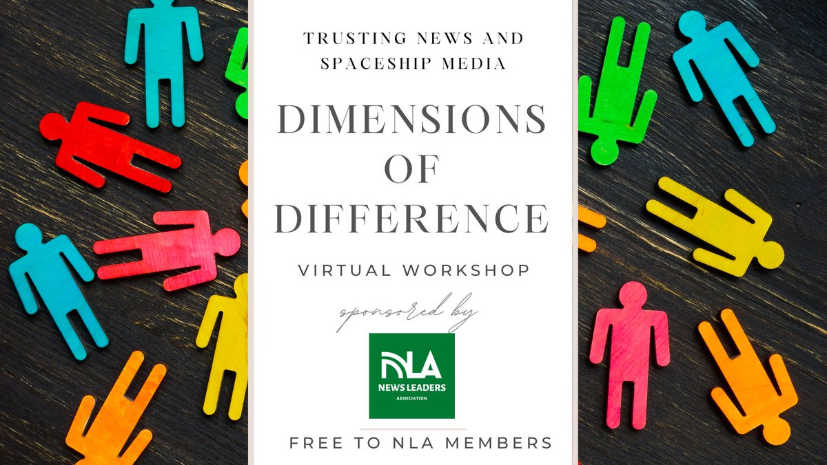 News Leaders Association (@newsleaders) on Twitter photo <a href="/NewsLeaders/">News Leaders Association</a> is excited to partner with <a href="/TrustingNews/">Trusting News</a> and <a href="/spaceship_media/">Spaceship Media</a> to offer Dimensions of Difference virtual workshop free to NLA members. One NLA member is required per team. Sessions start Feb. 14. bit.ly/dimensionswork…. #DEI #journalism #media <a href="/NewsLeaders/">News Leaders Association</a> is excited to partner with <a href="/TrustingNews/">Trusting News</a> and <a href="/spaceship_media/">Spaceship Media</a> to offer Dimensions of Difference virtual workshop free to NLA members. One NLA member is required per team. Sessions start Feb. 14. bit.ly/dimensionswork…. #DEI #journalism #media