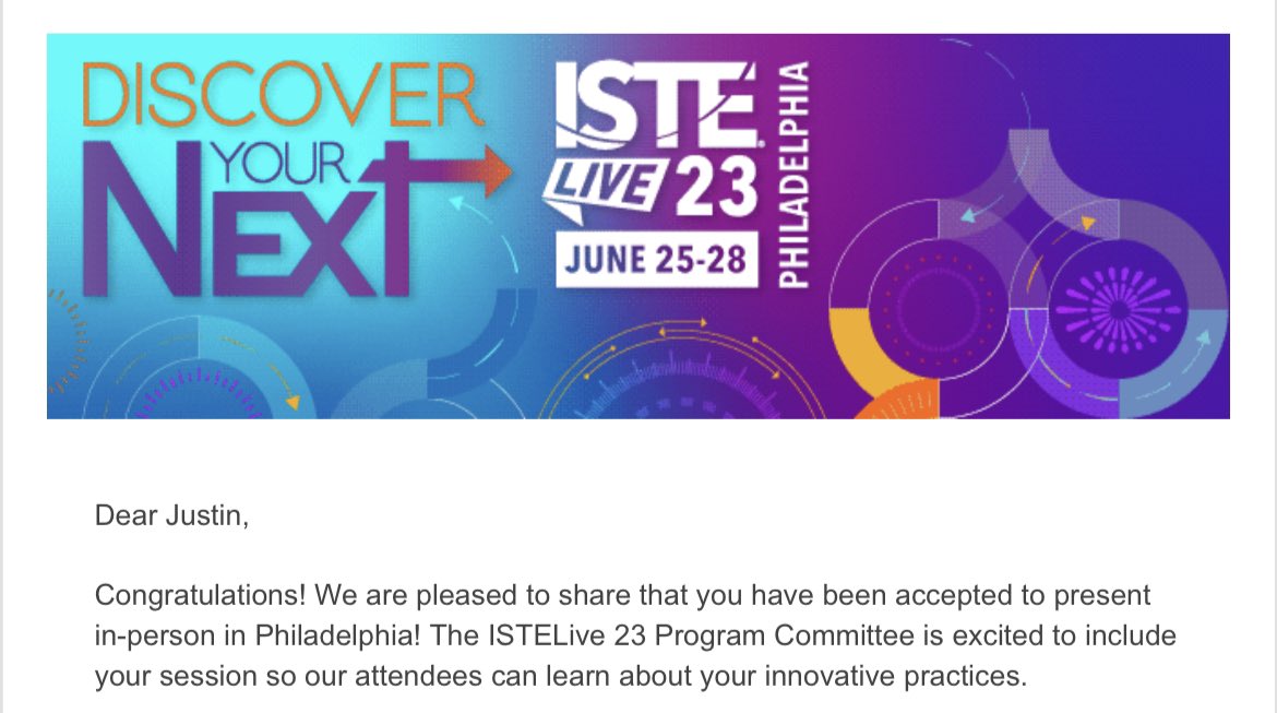 vgblearning's tweet photo. So excited that our proposal on creating educational video games got accepted! Thank you @ISTEofficial! @ChesapeakeHS https://t.co/1lix4FE53s
