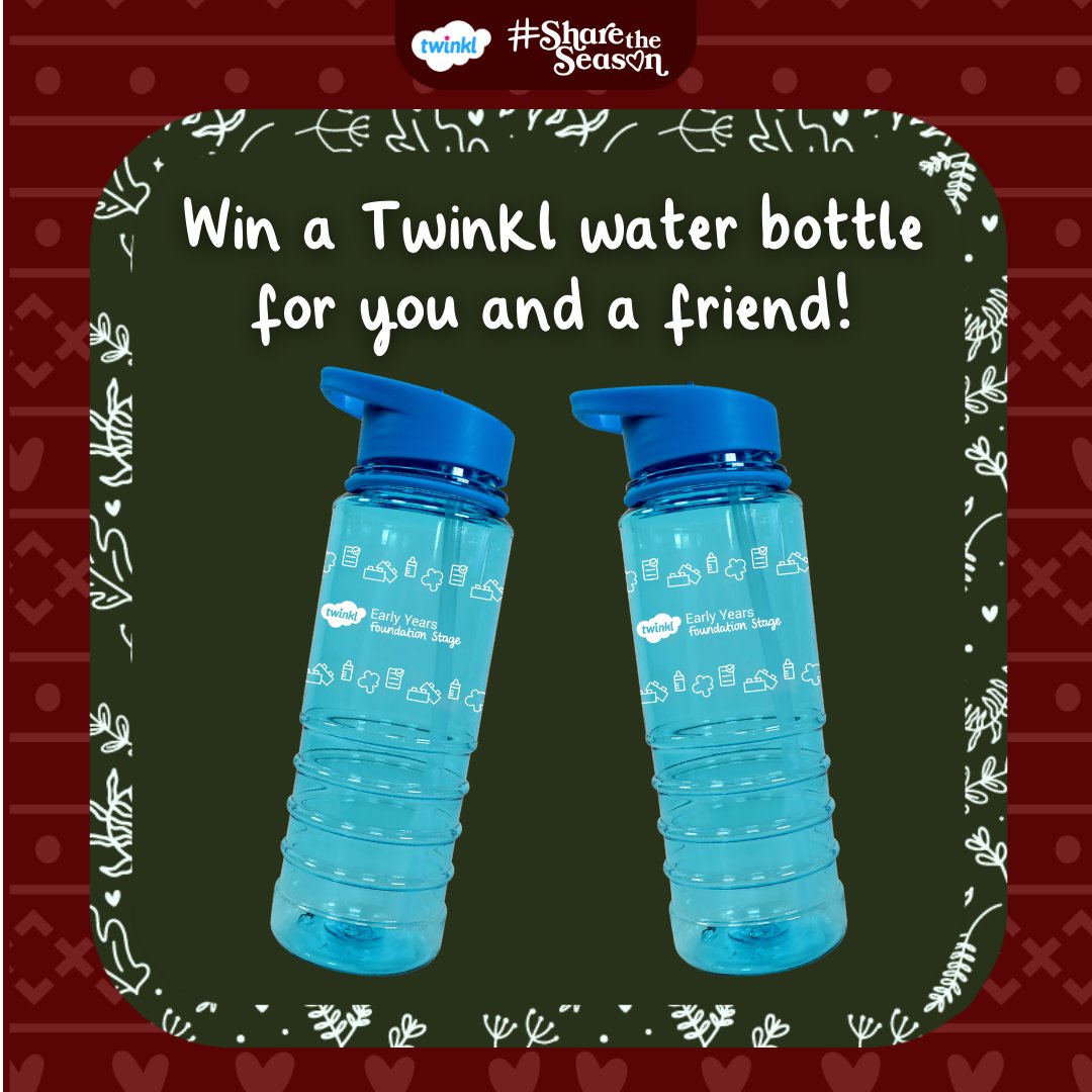 ✨ WE'RE GIVING AWAY TWINKL WATER BOTTLES ✨

There's a bunch to be won! To win a bottle for you AND a friend...💧

🎁 SHARE THE WATER BOTTLES
🎁 Follow <a href="/twinklresources/">Twinkl Resources</a>
🎁 Like and retweet 

Closes 6am 21/12 #12DaysOfTwinklmas #ShareTheSeason #competition