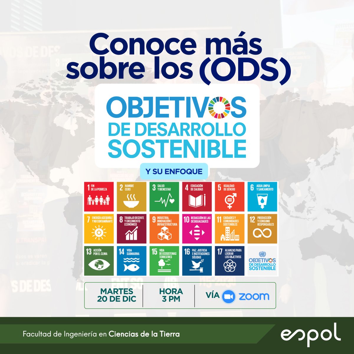 Conoce más sobre los OBJETIVOS DE DESARROLLO SOSTENIBLE (𝗢𝗗𝗦) y su enfoque.

Registro:📝 bit.ly/3hEaKWA
Vía ZOOM 🖥 bit.ly/3WcfH89

🗓 Martes, 20 de diciembre
🕕Hora: 3 Pm
 
¡No te lo pierdas!