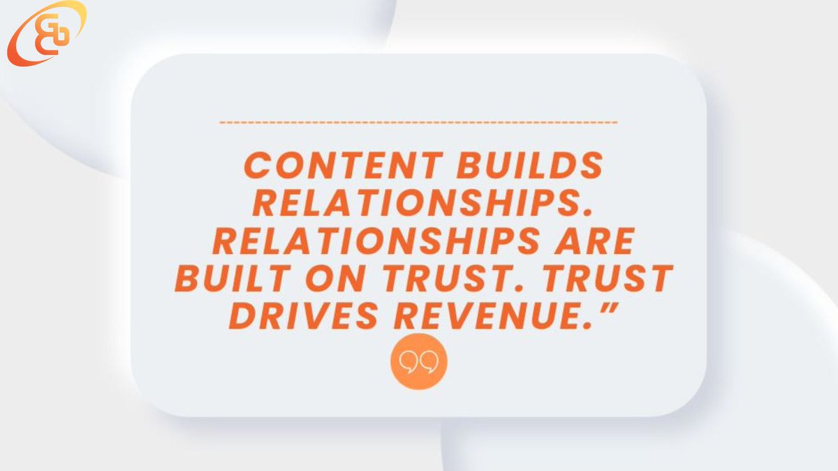 gbc_digital's tweet photo. Through the content we create or our interactions, it's crucial to foster trust and establish a strong relationship with our clients. This not only helps to create a loyal and engaged community but can also lead to increased revenue. Let's focus on building those meaningful r ... https://t.co/xrOcGVYGSQ