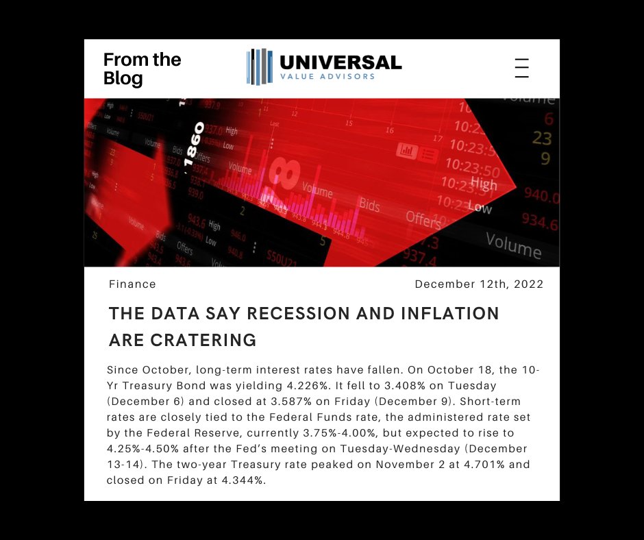 IntInvInsights's tweet image. Everywhere we look, we see signs of a brewing recession and falling inflation. Black Friday/Cyber Monday sales disappointed, and the retail sector hired many fewer bodies this year than last. View our other insights on our new article. Read here: universalvalueadvisors.com/inflation/the-… 

#UVA