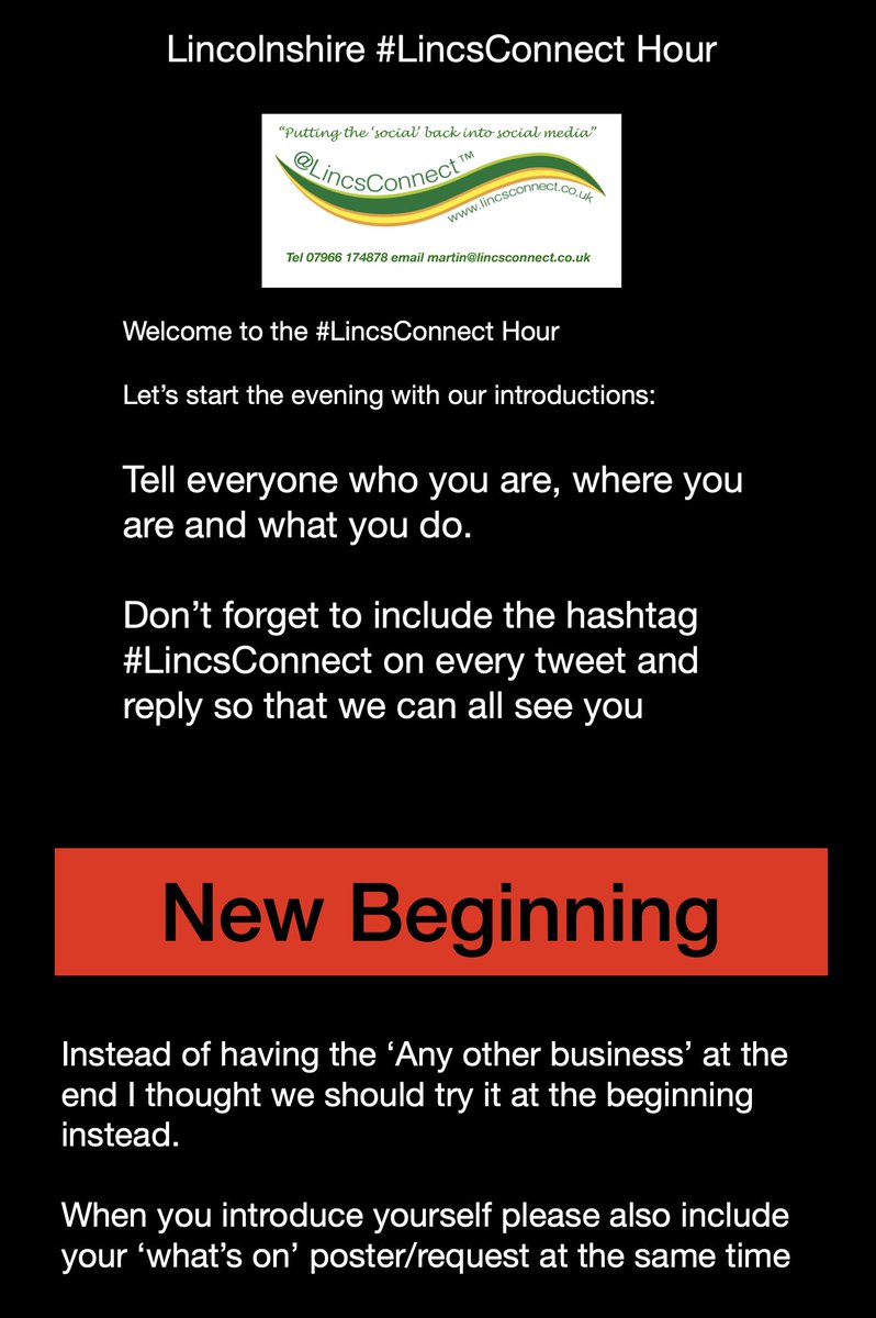 Good evening everyone, welcome home to the #LoincsC connect Hour

Let's start with your introductions. Include your name and what you do plus your first advert.

Don't forget to include the #LincsConnect hashtag on every tweet