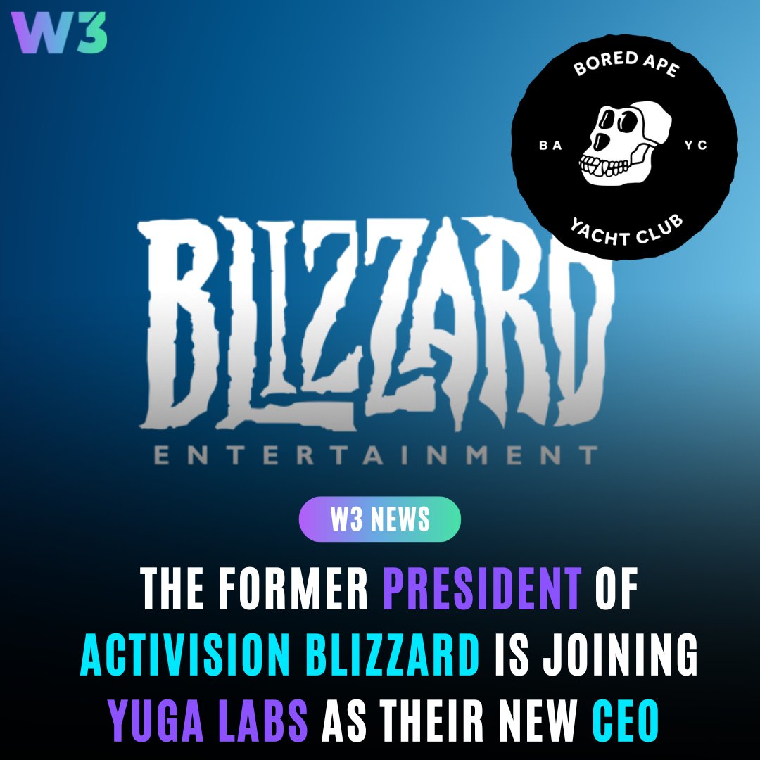 👾 BREAKING: Daniel Alegre, the former president of <a href="/ATVI_AB/">Activision Blizzard</a> is joining <a href="/yugalabs/">Yuga Labs</a> as their new CEO! ❄

Do you think this is a huge win for the industry? Let us know in the comments below! 👇

#W3CON #W3Conference #web3 #blockchain #NFT #metaverse  #w3 #Blizzard #YugaLabs