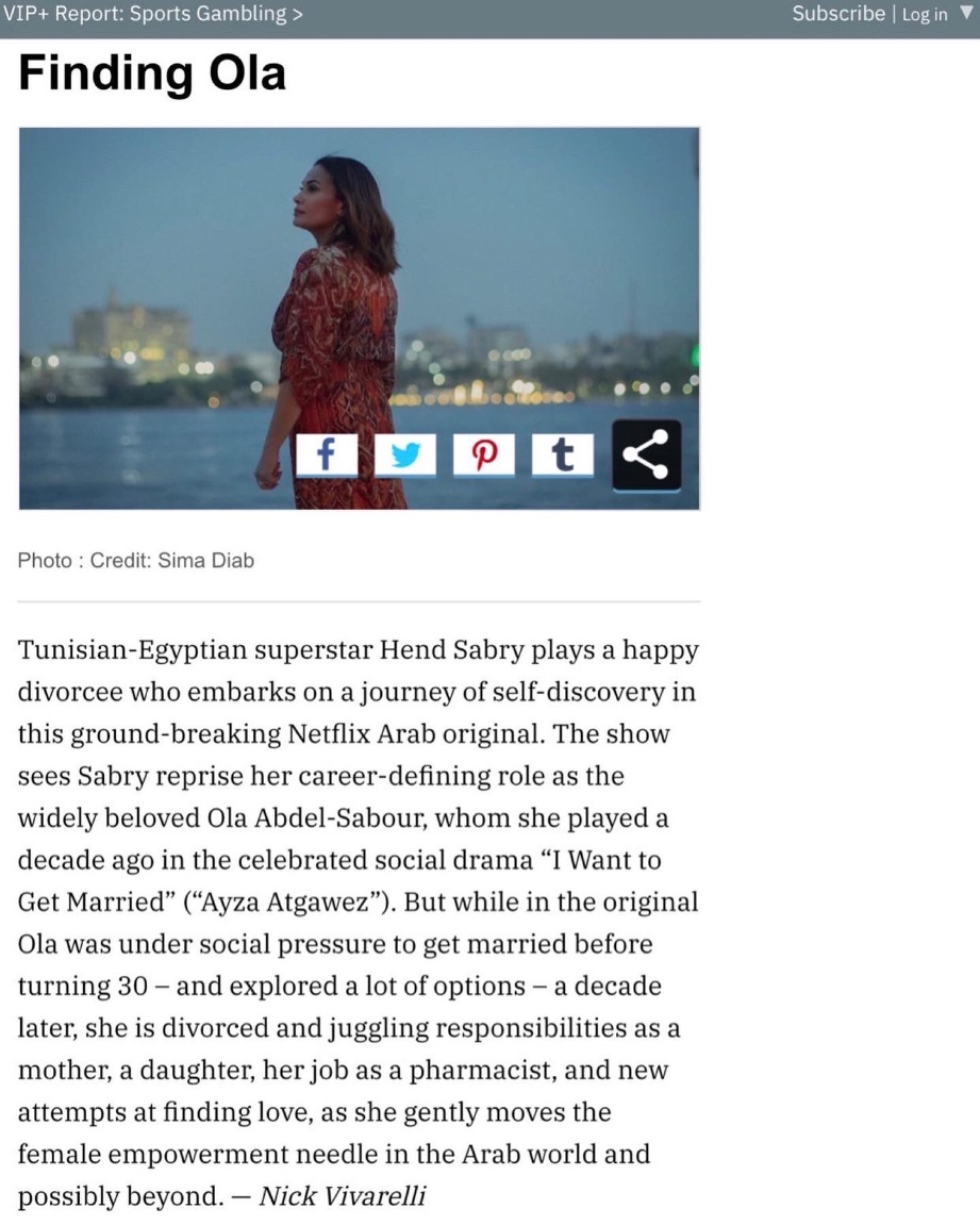 HendSabry's tweet photo. Incredibly proud and humbled to see #FindingOla as Number 3 (and the only work from the MENA region ) on the @variety top 10 best international series of 2022 .. right after #MarcoBellochio ‘s wonderful « Exterior Night ». And the Hit 
« Extraordinary Attorney Woo »
#البحث_عن_علا https://t.co/NMMrLXmIo9