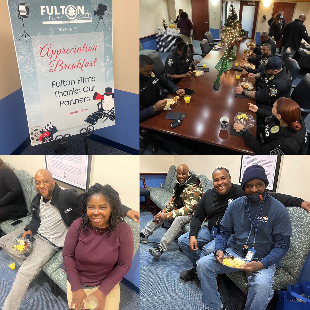 Shaunya_Chavis's tweet photo. ๐Enjoyed holiday fellowship with #FultonPolice & the #FultonDream team as a way to say thank you for all they did for @FultonFilmsGA in 2022 ๐ฌ๐ฅ We are all ready for an exciting 2023 ๐ @FGTV @FultonInfo https://t.co/z3Kd90pChv