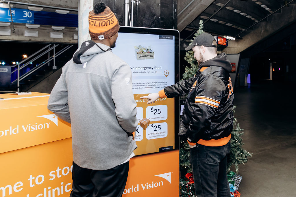 We are grateful 🙏to work on projects that have a positive impact, in this case, helping to enrich lives across the globe. In collaboration with AARDVARK INC. we are thrilled to help <a href="/worldvisioncan/">World Vision Canada</a> with their Holiday Fundraising Campaign via BIG Digital’s Donation Kiosks. #give