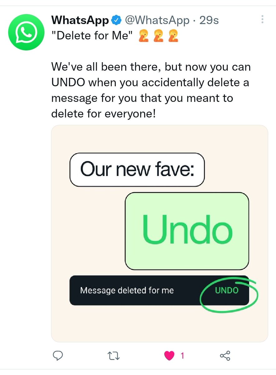 Are you the one who accidentally clicks delete for everyone every time 😉  Don't worry! WhatsApp's new update is for you 🤩