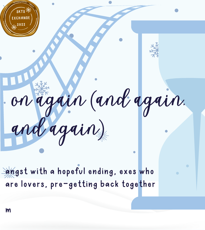 skts_exchange's tweet photo. A holiday gift for @rinpanna ✨

on again (and again, and again)
M • angst with a hopeful ending, exes who are lovers, post-breakup, pre-getting back together
https://t.co/04ehxwRnrg https://t.co/Bhusvidhcn