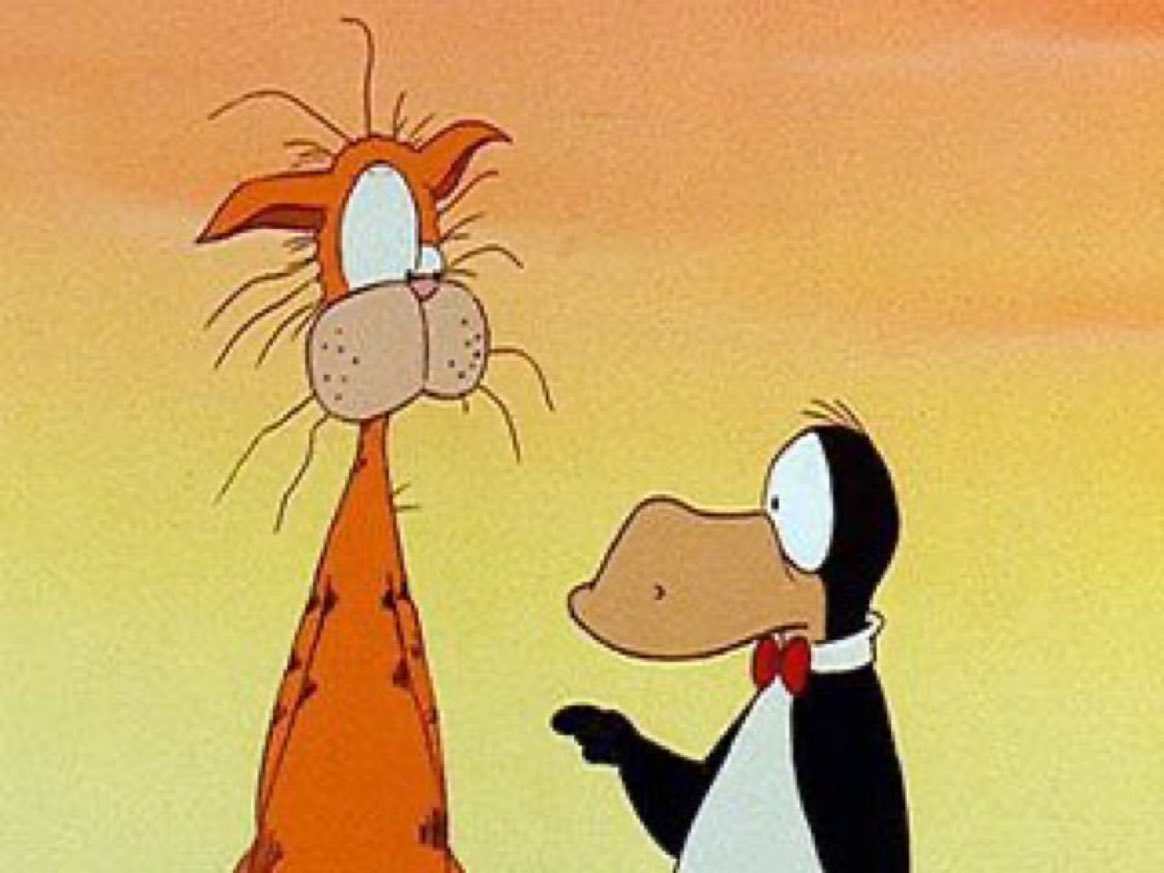 When you’re talking about great comic strip characters, I’m coming to the table with Opus and Bill the goddamn Cat.