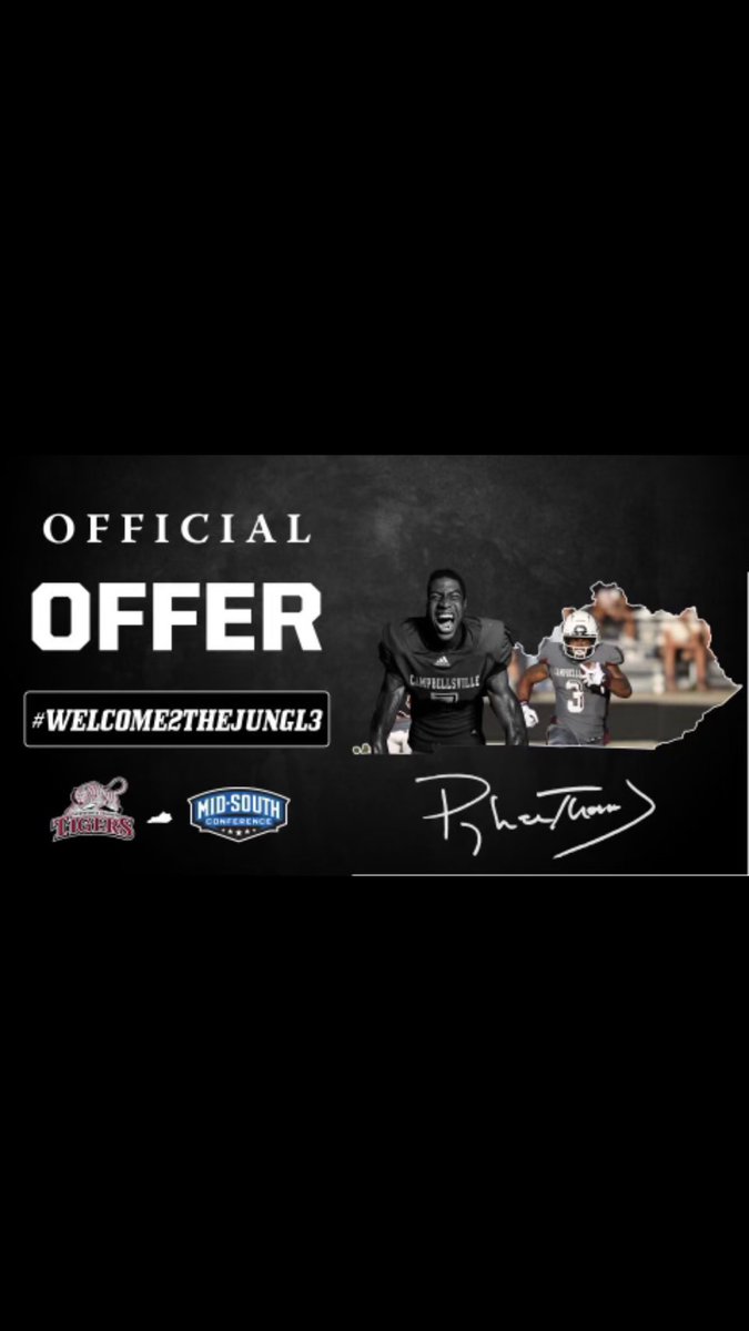 AhsEans's tweet photo. Blessed to receive a offer to play college football at campbellsville university @chrispardue5  @DerekBurnett13 @CoachEdge11  go tigers https://t.co/0hPJgN1tM0