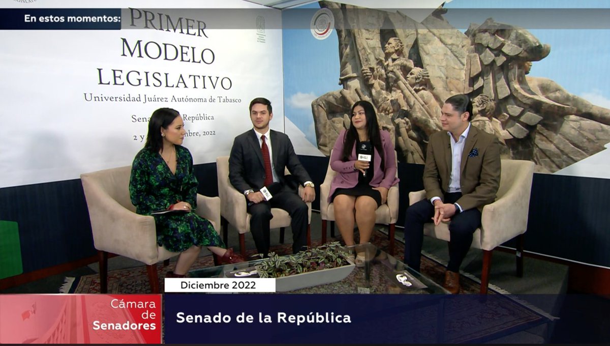 monicaferbal's tweet photo. En el Primer Modelo Legislativo @UJAT - @senadomexicano los estudiantes tabasqueños también tuvieron la oportunidad de ser entrevistados en el @CanalCongreso. Aquí la experiencia de Ana Gabriela Trejo y Gibrán Muñoz, vicepresidentes de la Mesa Directiva. https://t.co/ntNowSpIV9 https://t.co/wY8PzOzpQl