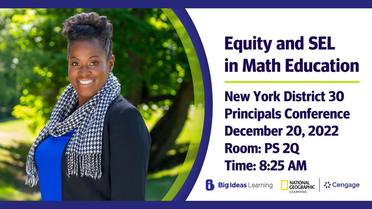 BigIdeasMath's tweet photo. π¨ BIG APPLE MATH EDUCATORS π¨ Join Big Ideas Learning co-author @IWhiteBIL @Indispeaknteach during the NYC District 30 Principals Conference for a special session on Equity and Social Emotional Learning in Math Education this Tuesday! #Math #MathEducator ##Equity #SEL https://t.co/P9KYYngu16