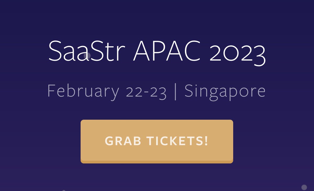 jasonlk's tweet photo. 1,000 folks who LOVE SaaStr -- coming together in Singapore on Feb 22-23!

And the best VCs, from Sequoia to Bessemer to Lightspeed to B Capital and so much more!

The first EVER https://t.co/9FdMmq5JsM! https://t.co/MJMQJa3DgS