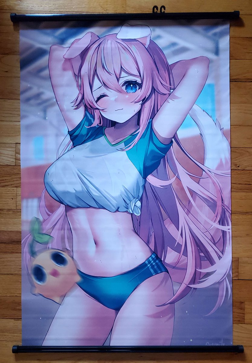 Daokkupo's tweet photo. I swear Mosobox is one of the best people I buy merch from. Love how the Juni wallscroll came out and love the additional Yuni one they tossed in. Love ya @MosoBox and keep up the great work! 👍 https://t.co/vhxeVyIR9S