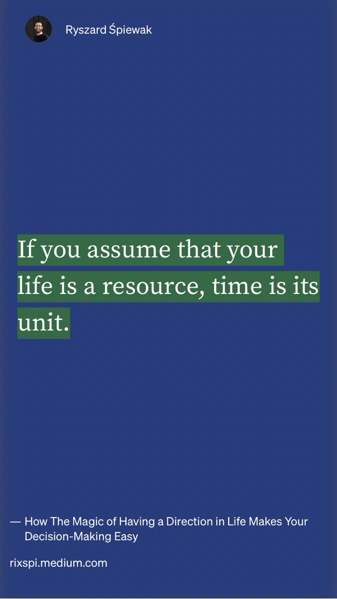 “How The Magic of Having a Direction in Life Makes Your Decision-Making Easy” by Ryszard Śpiewak
link.medium.com/SShG57zxTvb