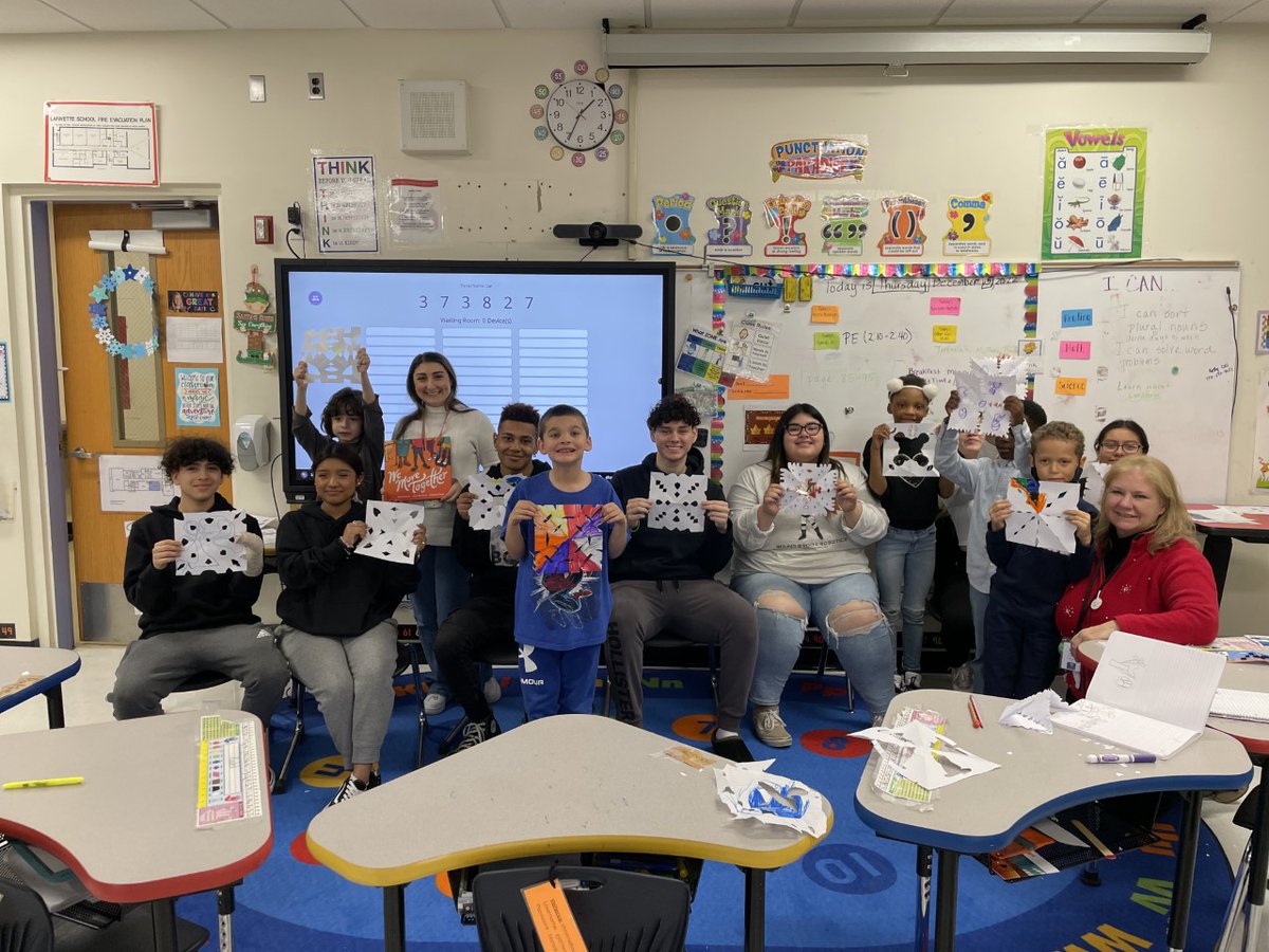 bound_brook's tweet photo. The @BbhsCrusaders Neurodiversity Club visited @Lafayette_ES for International Day of Persons with Disabilities. The club read “We Move Together” which teaches each person is unique. The students then cut snowflakes to demonstrate all snowflakes are different - just like us! https://t.co/ZRdxzo3FNb