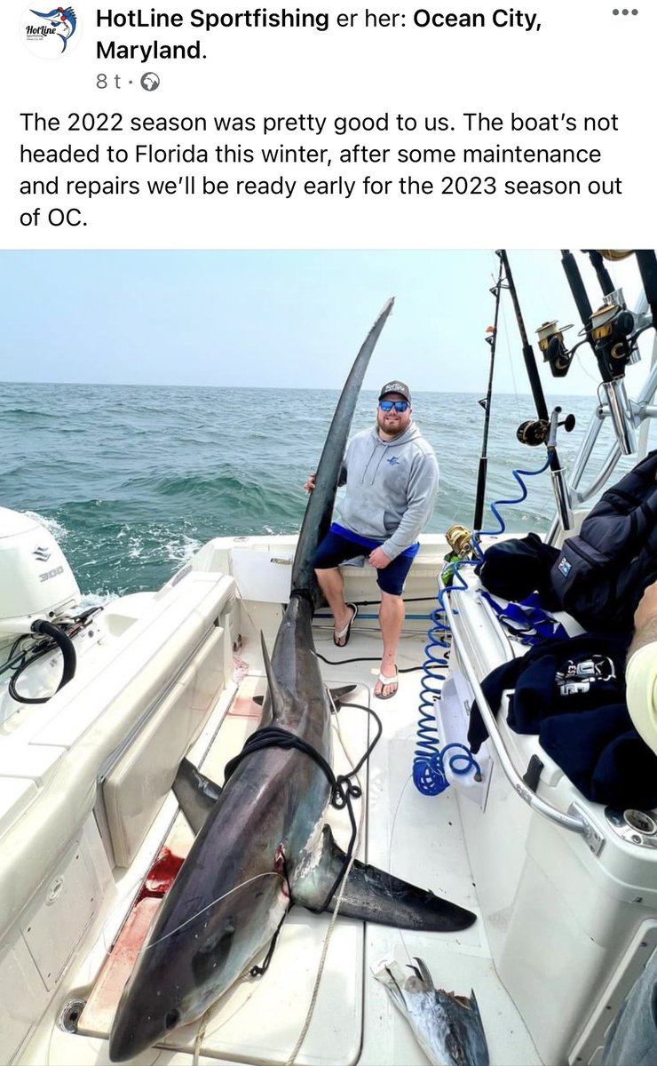 FredrikGMyhre's tweet photo. On the same day that the world gets in place a global agreement to take better care of nature, a "sports fishing" company chooses to this:

#COP15 #shark #WeHaveALongWayToGo #NatureCrisis #Ocean https://t.co/vwOgyutto1