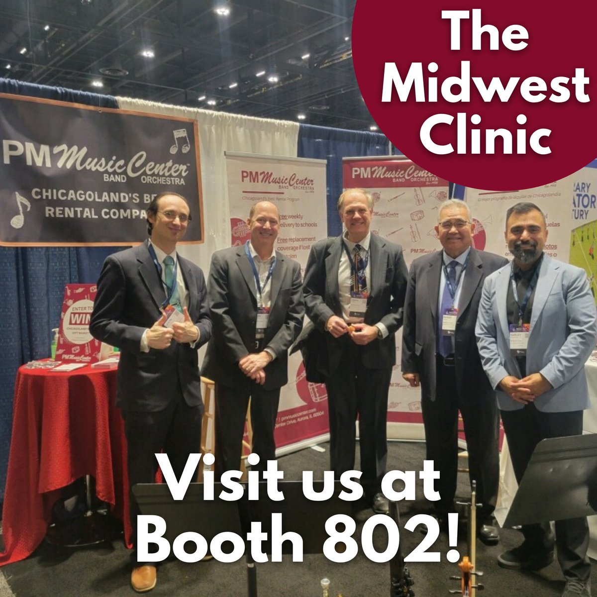 pmmusiccenter's tweet image. We're at #TheMidwestClinic! Visit us at Booth #802, say hi to your Ed Rep, and learn more about why we're Chicagoland's Best Rental Program!