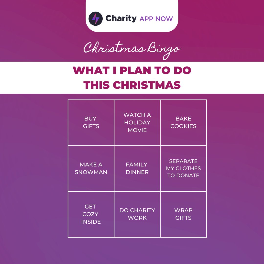 charityappnow's tweet photo. 3 in a row is a BINGO! 🎉🌮
1️⃣ Take a screenshot
2️⃣ Check your boxes
3️⃣ Tweet it & nominate a friend!
& don't forget to tag us 😊
https://t.co/mU6b6lCrdU
#nonprofitmarketing #nonprofitapps #mobileappfornonprofits #donationapp #donationsapp #charitablegiving #nonprofitapps https://t.co/MhElcwPWL0