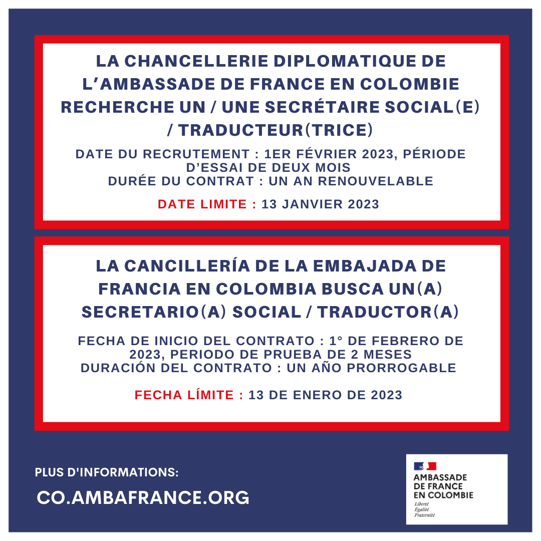 France_Colombia's tweet photo. #boostemploi #TrabajoSiHay
Plus d’informations ⤵️ https://t.co/F8v6P7Zcdq
Más información ⤵️ https://t.co/IR30044iJC
#FranciaEnColombia 🇫🇷🤝🇨🇴 https://t.co/vZ346SsZ2V