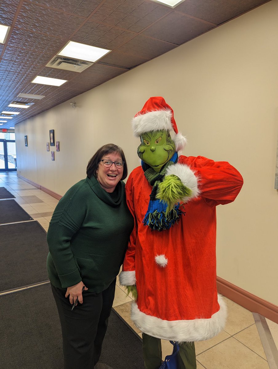 Saw this guy prowling the halls outside STCLC. What do you think, <a href="/EvergreenCSSD/">Evergreen Catholic Schools</a>? Is <a href="/Staceljohnson/">Stacy Johnson</a> on the Grinch’s list or Santa’s list this year?