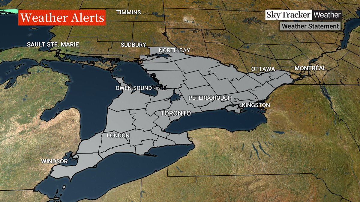 New: Special weather statement issued for the late week storm. Highlights include "blizzard conditions" "multi-day lake effect outbreak" "damaging winds" and "Extensive utility outages". Details could still change but large and impactful storm very likely. #ONStorm