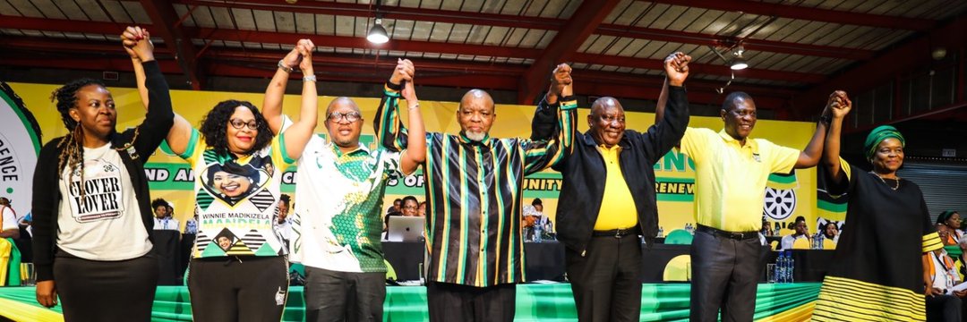 DDMabuza's tweet image. We congratulate the newly elected National Officials of @MYANC &amp;amp; the NEC. We wish them wisdom to navigate all the challenges facing our nation, and strength to pursue the unity and renewal of the organisation to better the lives of South Africans. ANC Lives, ANC Leads! #ANC55
