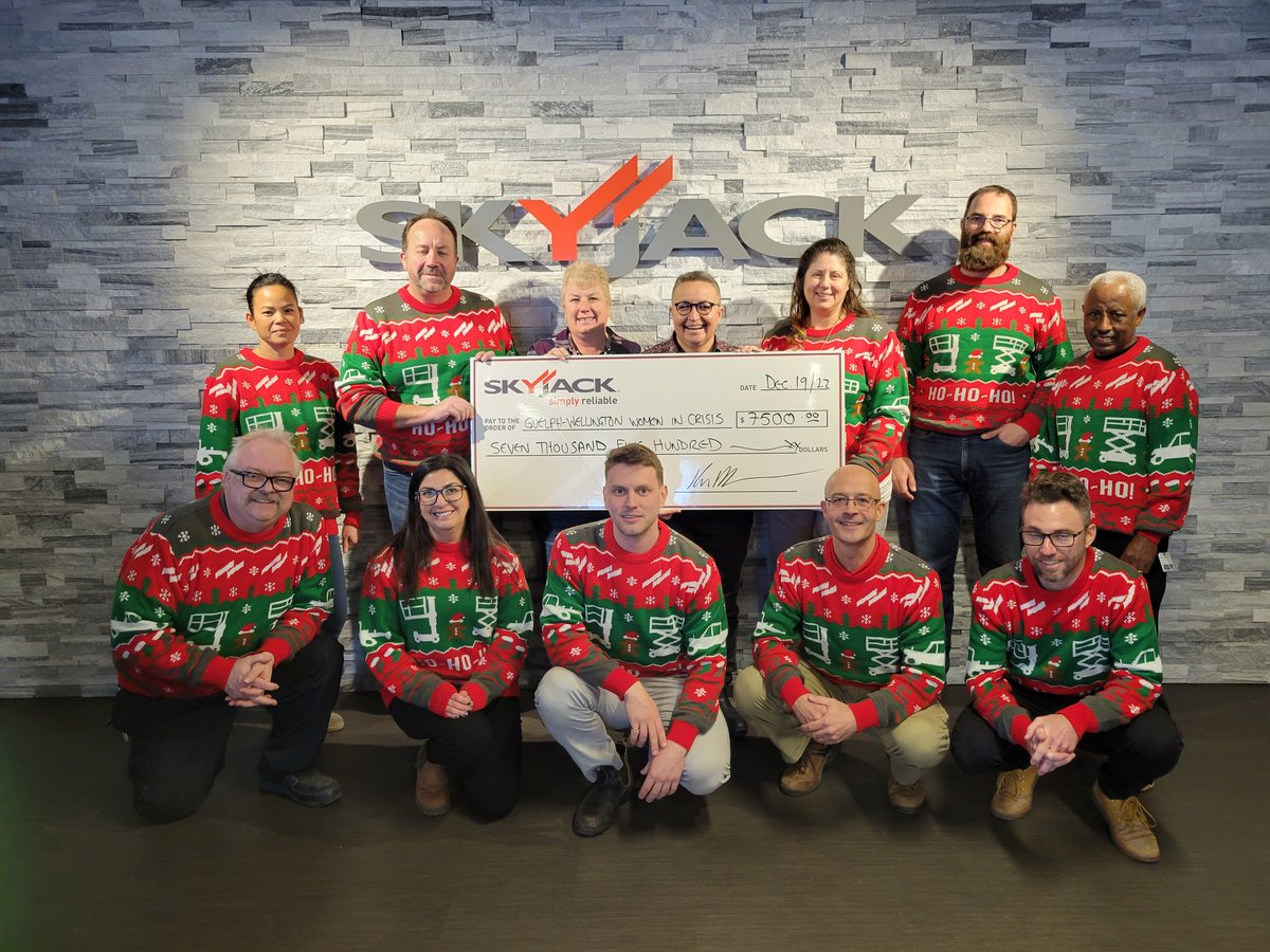 Thank you to <a href="/SkyjackInc/">Skyjack Inc</a> for always lifting our spirits! #ChristmasSweaters
#Gwwic