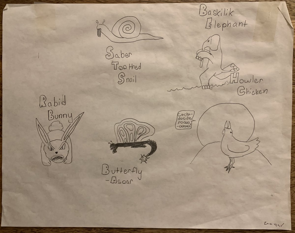 artofzachary's tweet image. HOW IT STARTED 
(creature design sketches, age 6)

HOW ITS GOING 
(lead creature design credit #AvatarTheWayOfWater, age 30-something)