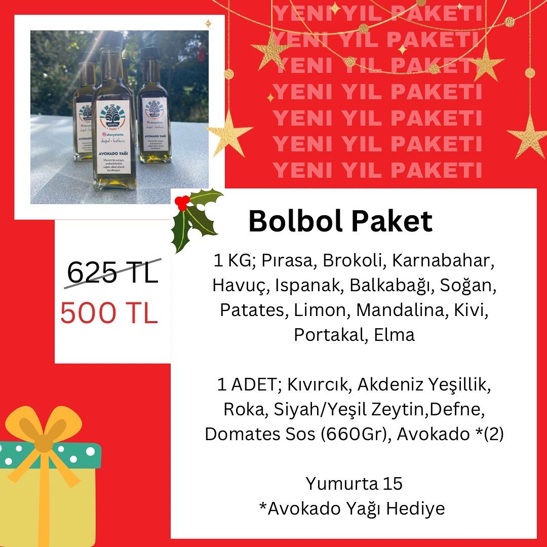 Yeni Yıl’a sağlıklı ve avantajlı paketler hazırladık 💥