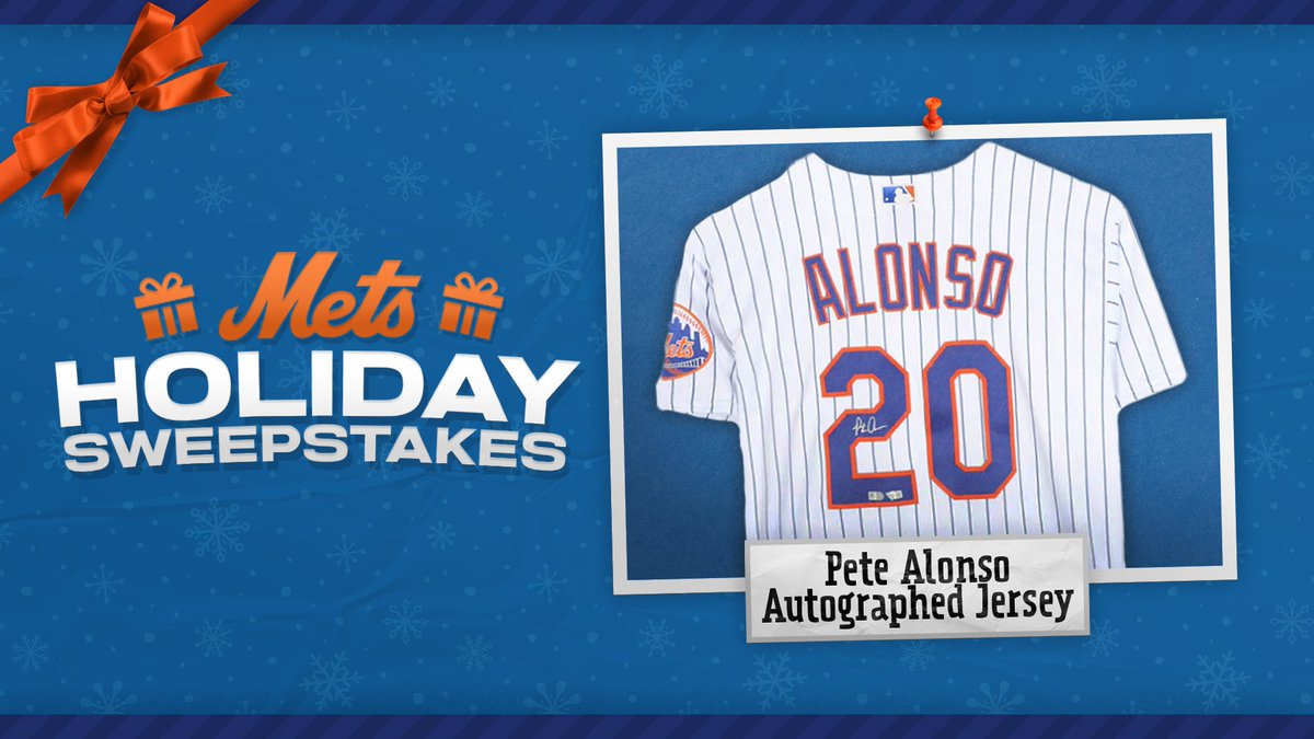 ‘Tis the season for giving! Over the next week, we will be giving away some Amazin’ prizes each day. First up, retweet this for a chance to win an autographed Pete Alonso jersey. #MetsHolidaySweepstakes NPN. Ends 12/25. Rules: atmlb.com/3BEM0nS