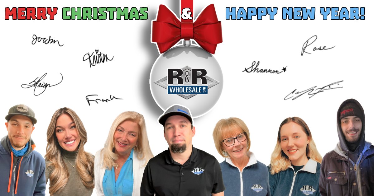 RRWHOLESALE's tweet photo. Merry Christmas &amp; Happy New Year from all of us at R &amp; R WHOLESALE! 🎄🎊🍾

Our office will be closed 12/26 for the Christmas holiday. We will be closed as well on 12/30 for the New Year holiday.

We thank you for your continued support! https://t.co/C5Ly2bb1mc