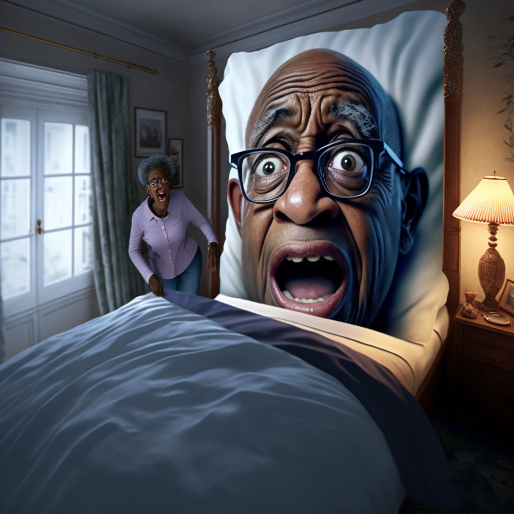 Live_Dissection's tweet photo. Would you buy an Al Roker HEADboard? Sign me up!#midjourney #midjourneyV4 #midjourneyart #midjourneyAI #AIArtwork #aiartcommunity #TheBeastsofAI #alroker https://t.co/kYg5gpXt1F