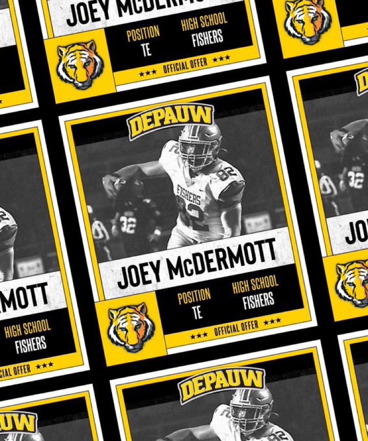 Joey McDermott (@joey_mcd82) on Twitter photo After a great visit and conversation with <a href="/qbdietz/">Brett Dietz</a>, excited to announce Iβve received an offer from DePauw University! <a href="/FballTiger/">Fishers Tigers Football</a> <a href="/CSAPrepStar/">PREPSTAR</a> <a href="/Prepstarrecrui1/">National Prepstar Recruiter</a> <a href="/IndianaPreps/">Indiana Preps</a> <a href="/PrepRedzoneIN/">Prep Redzone Indiana</a> <a href="/IndyWeOutHere/">IndyWeOutHere βΌοΈ</a> After a great visit and conversation with <a href="/qbdietz/">Brett Dietz</a>, excited to announce Iβve received an offer from DePauw University! <a href="/FballTiger/">Fishers Tigers Football</a> <a href="/CSAPrepStar/">PREPSTAR</a> <a href="/Prepstarrecrui1/">National Prepstar Recruiter</a> <a href="/IndianaPreps/">Indiana Preps</a> <a href="/PrepRedzoneIN/">Prep Redzone Indiana</a> <a href="/IndyWeOutHere/">IndyWeOutHere βΌοΈ</a>