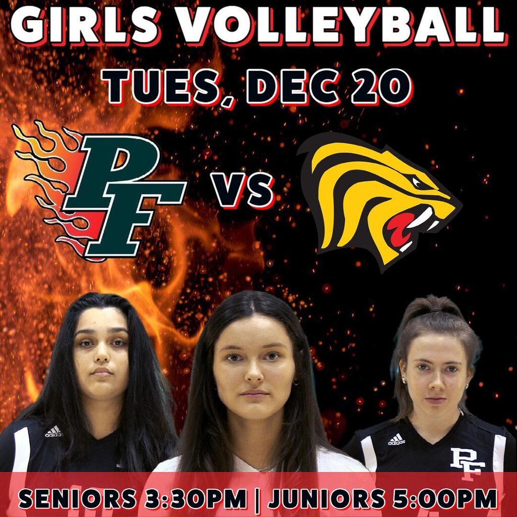 pforillia's tweet photo. Cheer on the girls volleyball teams on Tuesday after school! Livestream: https://t.co/p9xI7FaOFc #GoFlames 🔥 #BleedGreen https://t.co/6eFBUlZ7zl