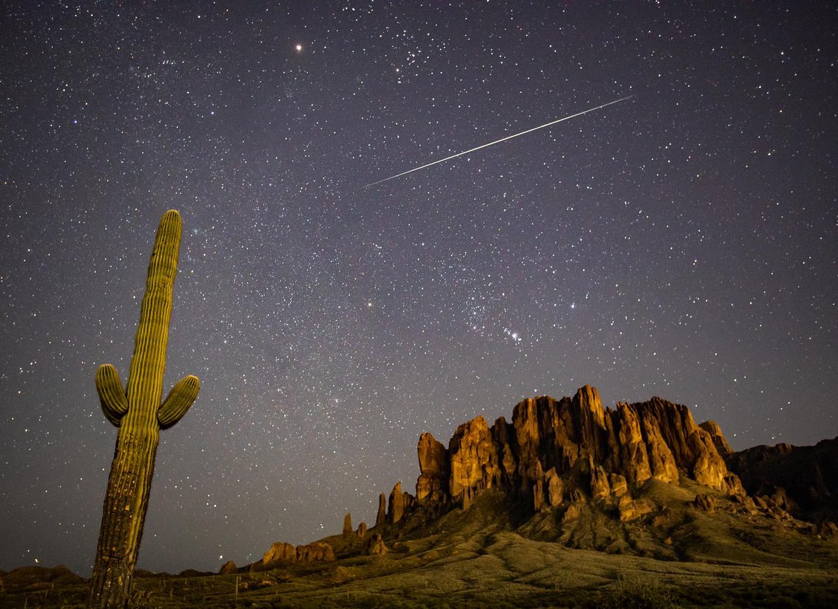 A shooting star, a Saguaro standing tall, the shadows of the Superstition Mountains... the Sonoran Desert is truly equal parts adventure and art. 🌵💫⛰️ #SaguaroSunday
📸: @desertdj, Lost Dutchman State Park bit.ly/2SeKJ1n