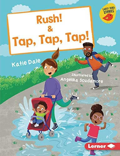 mcpl1965's tweet photo. A family rushes to reach their destination in one silly story and taps their way through their day―to the seeming annoyance of their neighbor―in another.  #EasyReaderFiction #KatieDale #AngelikaScudamore #LibrariesAreAwesome https://t.co/8H5HZzKtq8