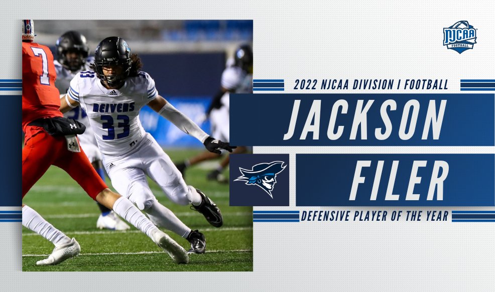 Iowa Western's all-time sack leader ⤵️

<a href="/GoReivers/">Iowa Western Reivers</a>' Jackson Filer has been named the 2022 #NJCAAFootball DI Defensive Player of the Year!   

📰 njcaa.org/sports/fball/2…