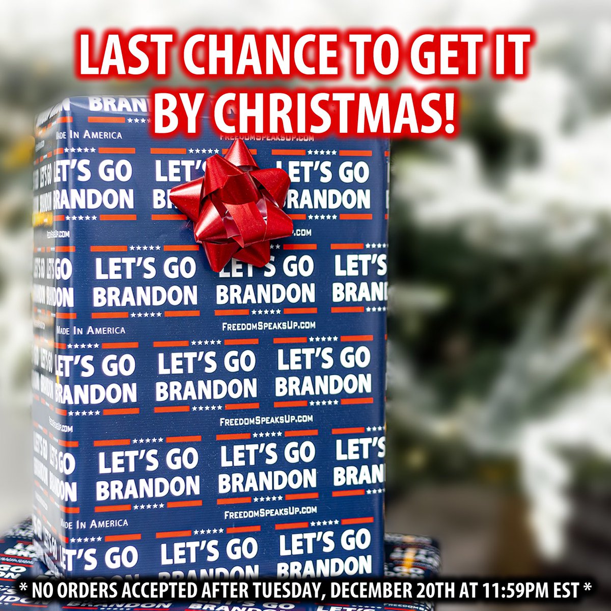 Get your Lets Go Brandon wrapping paper in time for Christmas!

Even a lump of coal will be fun wrapped in this! 😁
freedomspeaksup.com/products/lets-…