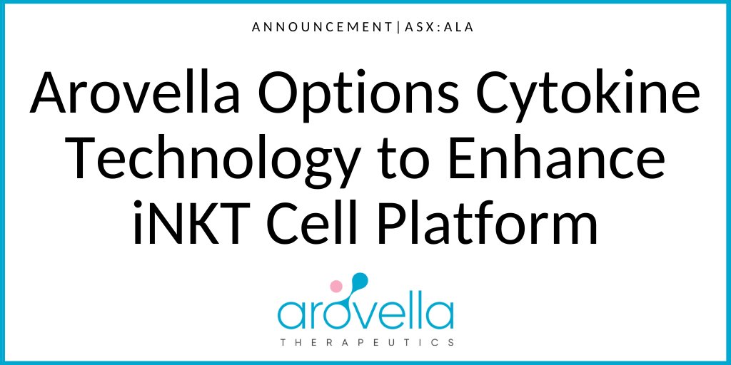 WeAreArovella's tweet photo. “This is another important step forward for Arovella. From a business perspective, we intend to create a larger technology gap between ourselves and competitors in the #oncology drug development market ..." - Michael Baker CEO $ALA #CellTherapy

Learn more https://t.co/WuNaLMJ0zR https://t.co/A9Ng5Sglg9