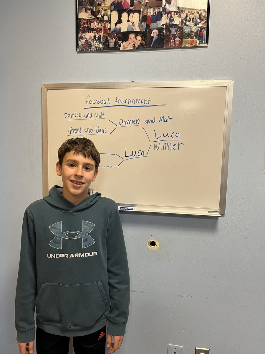 NAYouthCenter's tweet photo. After an intense foosball tournament, Luca was the winner! https://t.co/b945D6SXOA