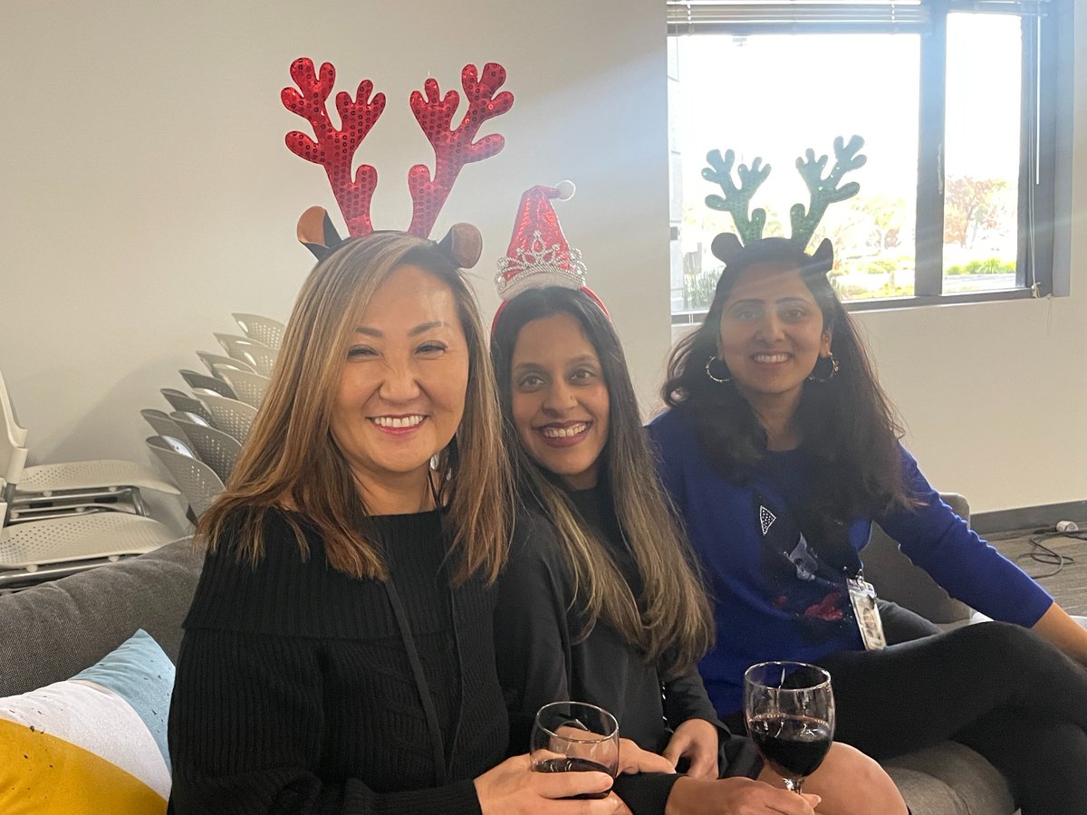 SoundHound's tweet photo. "Merry Everything to Everyone!" More holiday fun, this time our Santa Clara office enjoyed a "White Elephant" gift exchange. 🎁

Enjoy the season! More virtual and in-person parties are happening this week. #TeamSoundhound #happyholidays2022 https://t.co/LUk04V5pZ2
