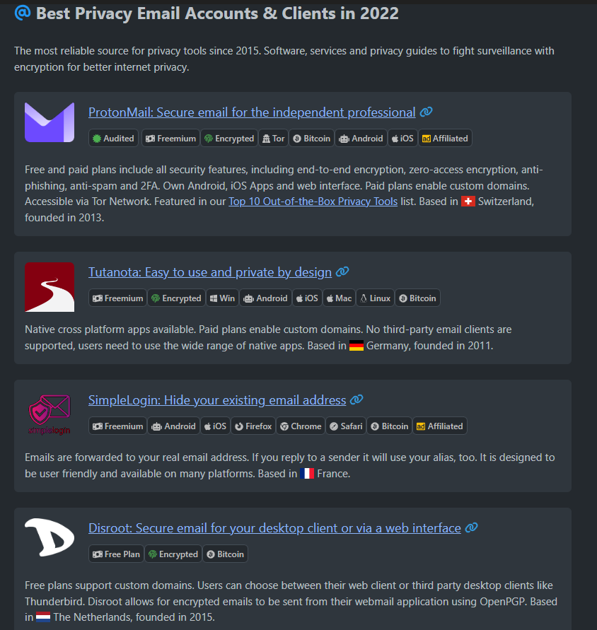 hackinarticles's tweet photo. Best Privacy Email Accounts &amp; Clients in 2022

Credit @privacytoolsIO 

#infosec #cybersecurity #cybersecuritytips  #pentesting #oscp #redteam  #informationsecurity  #cissp #CyberSec #networking #networksecurity #CheatSheet #infosecurity  #cyberattacks #security #email #DarkWeb https://t.co/Dr7HwuhuMK