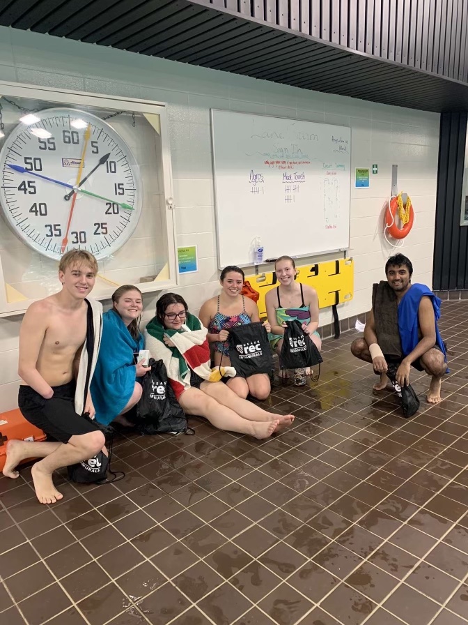 Congratulations to our CoRec Competitive Innertube Water Polo league winners! 1st - Moist Towelettes and 2nd - Agros 🤽🤩