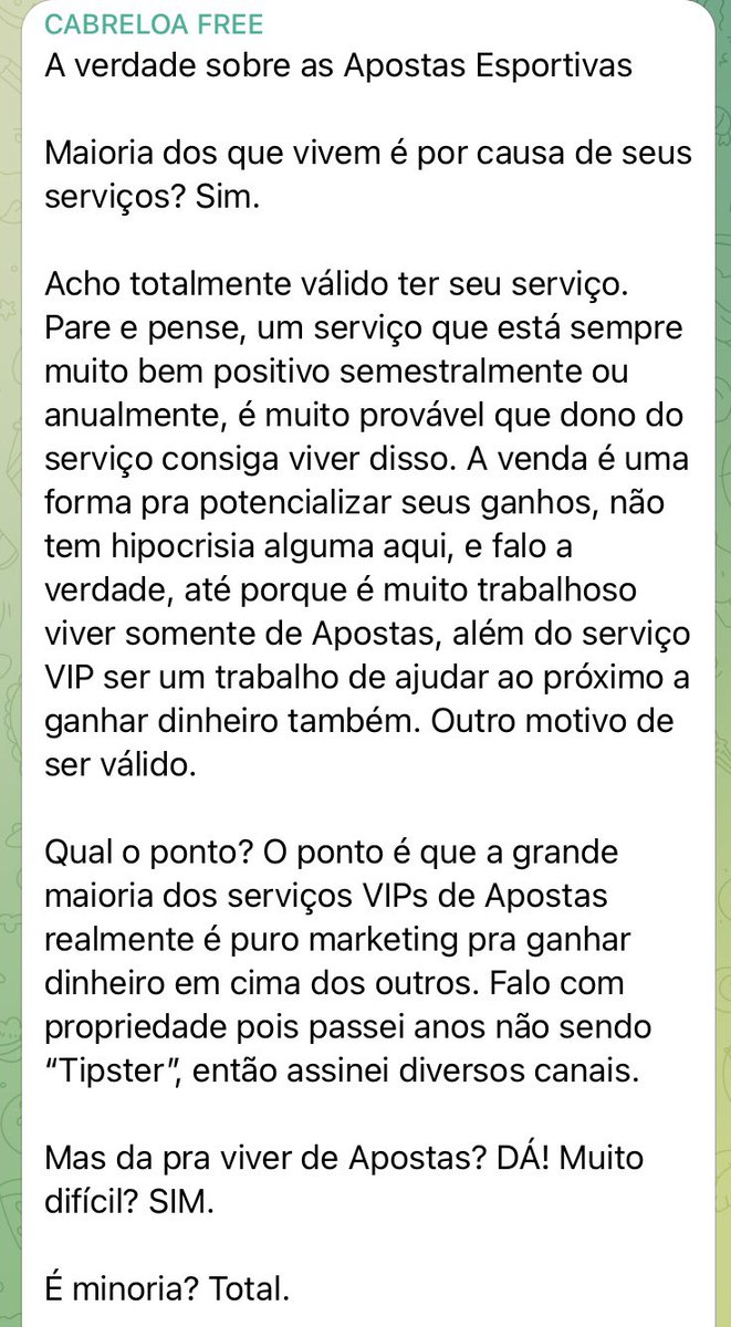 cabreloatips's tweet image. A verdade sobre Apostas Esportivas
