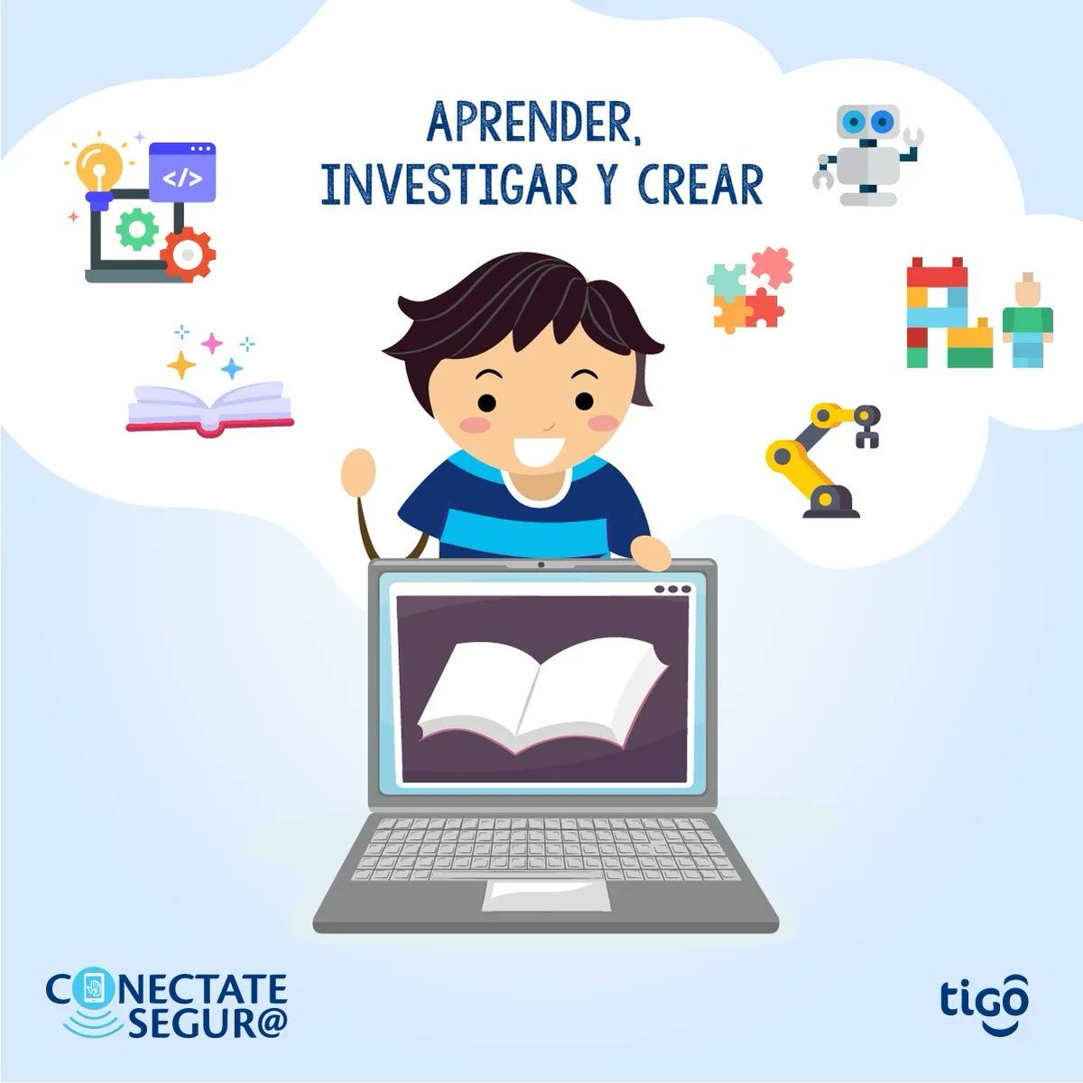 IralaPenny's tweet photo. Internet es una herramienta muy beneficiosa si se la utiliza de manera responsable y segura📱💯
Te mostramos algunos ejemplos ✅ para que los niños/as y adolescentes puedan crear, divertirse y aprender a través de la tecnología‼️🌐
#ConectateSeguroTigoPy https://t.co/FrXzq2q3Fn