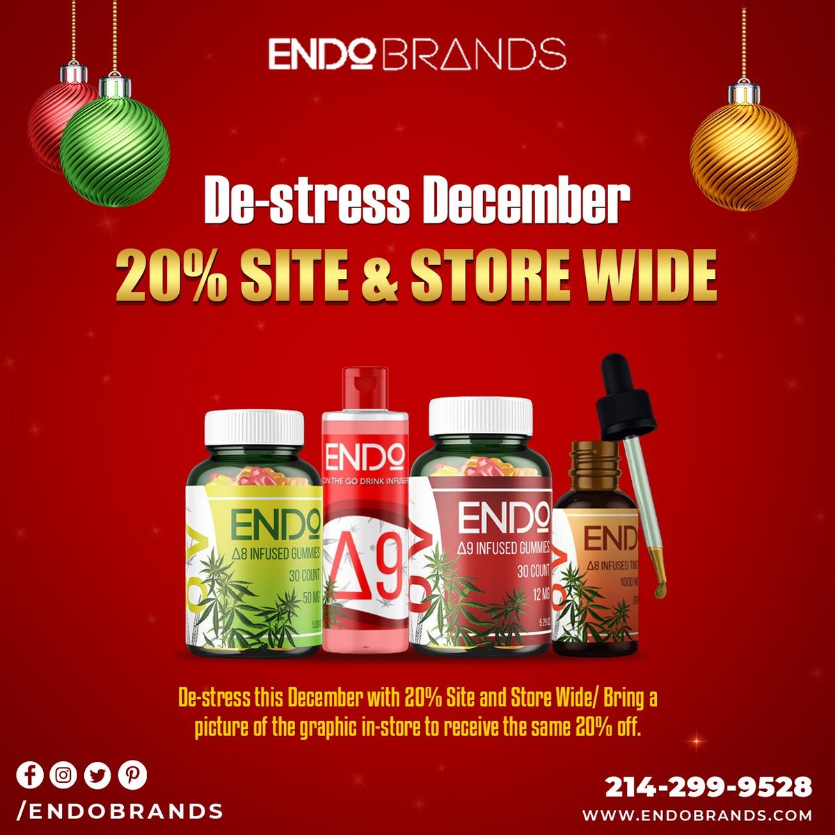 EndoBrands's tweet photo. 🧑‍🎄 is this weekend! #ENDO has you covered for that last minute 🎁 that every adult will enjoy! 😁 https://t.co/2gA60TL2Tb

#christmas #enjoyyourlife #offer #cbd #cannabis #delta #hemp #CannabisCommunity #vape https://t.co/Iows9yiA01